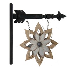 Metal and Wooden Flower From The Flower Loft, your florist in Wilmington, IL