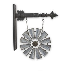 Galvanized Tin Windmill Arrow Hanger From The Flower Loft, your florist in Wilmington, IL