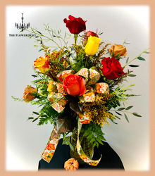 Autumn Rose Bouquet From The Flower Loft, your florist in Wilmington, IL