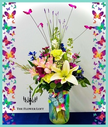 Butterfly Jar From The Flower Loft, your florist in Wilmington, IL
