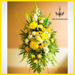 Golden Sunrise Spray From The Flower Loft, your florist in Wilmington, IL