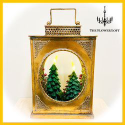 Golden Forest Lantern From The Flower Loft, your florist in Wilmington, IL