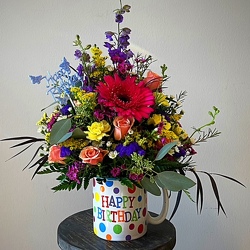 Happy Birthday Mug From The Flower Loft, your florist in Wilmington, IL
