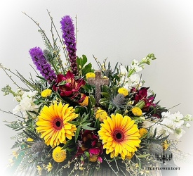 The Little Rugged Cross From The Flower Loft, your florist in Wilmington, IL