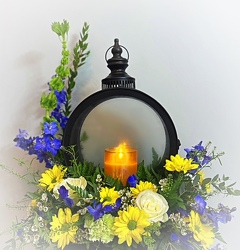 Metal Lantern with Flameless Candle From The Flower Loft, your florist in Wilmington, IL