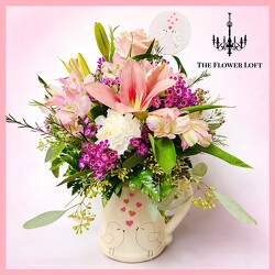 Lovebirds in Bloom From The Flower Loft, your florist in Wilmington, IL