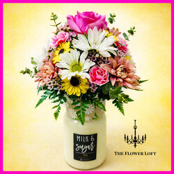 Milkhouse Candle Arrangement Large From The Flower Loft, your florist in Wilmington, IL