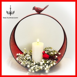 Cardinal Lantern From The Flower Loft, your florist in Wilmington, IL