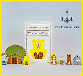 Winnie The Pooh Wooden Storybook From The Flower Loft, your florist in Wilmington, IL