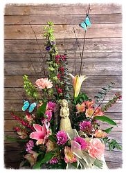 Peaceful Garden Arrangement From The Flower Loft, your florist in Wilmington, IL