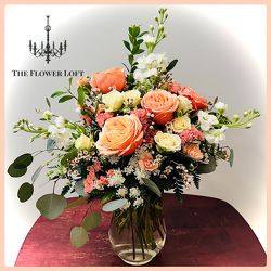 Peaches-n-Cream From The Flower Loft, your florist in Wilmington, IL