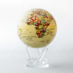 MOVA Globe - 4.5" Political World Map Yellow From The Flower Loft, your florist in Wilmington, IL