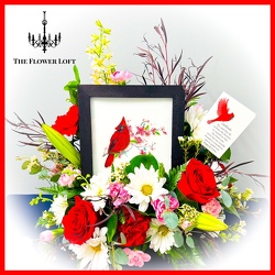 Cardinal Art From The Flower Loft, your florist in Wilmington, IL