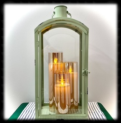 Springtime Lantern w/ Candle Set From The Flower Loft, your florist in Wilmington, IL