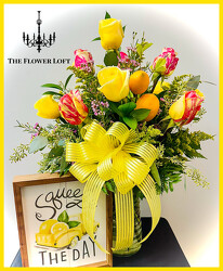 Pink Lemonade Rose Bouquet From The Flower Loft, your florist in Wilmington, IL