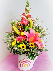 Over The Rainbow From The Flower Loft, your florist in Wilmington, IL