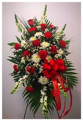 Sacred Tribute Spray From The Flower Loft, your florist in Wilmington, IL
